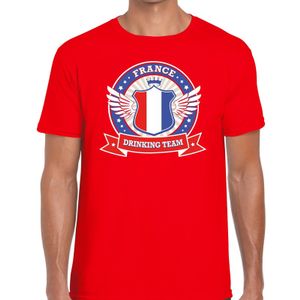 France drinking team t-shirt rood heren 2XL  -