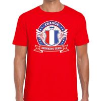 France drinking team t-shirt rood heren 2XL  -