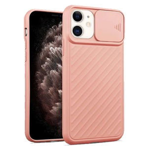 iPhone X hoesje - Backcover - Camerabescherming - TPU - Zalmroze