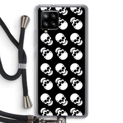 Musketon Skulls: Samsung Galaxy A42 5G Transparant Hoesje met koord