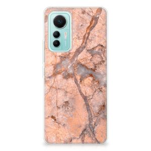 Xiaomi 12 Lite TPU Siliconen Hoesje Marmer Oranje