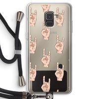 Rock: Samsung Galaxy A8 (2018) Transparant Hoesje met koord