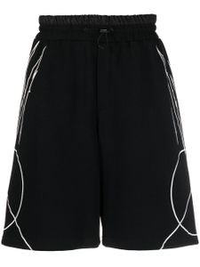 Plein Sport short Scratch à taille élastiquée - Noir