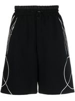 Plein Sport short Scratch à taille élastiquée - Noir