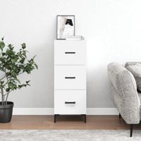 Dressoir 34,5x34x90 cm bewerkt hout wit - thumbnail