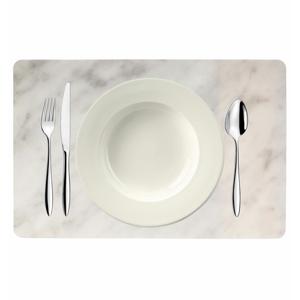 Bellatio design Placemat - 4 stuks - marmer look - grijs - 43x28cm