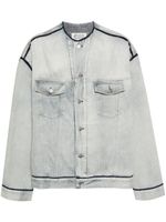 Maison Margiela veste en jean à effet délavé - Bleu - thumbnail