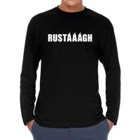 Long sleeve t-shirt zwart met Rustaaagh bedrukking voor heren 2XL  -