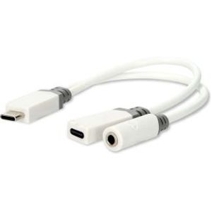 USB-C© Adapter | USB 2.0 | USB-C© Male | USB-C© Female / 3,5 mm Female | 0.10 m | Rond | Vergu