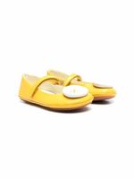 Camper Kids ballerines en cuir à boutons décoratifs - Jaune