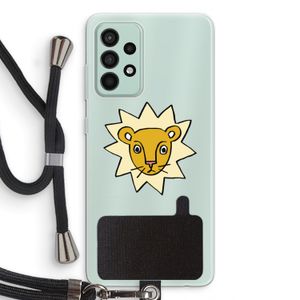 Kleine leeuw: Samsung Galaxy A52s 5G Transparant Hoesje met koord