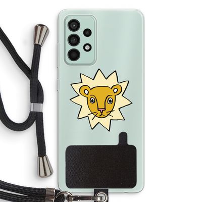 Kleine leeuw: Samsung Galaxy A52s 5G Transparant Hoesje met koord