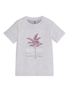 Brunello Cucinelli Kids t-shirt en coton à logo imprimé - Gris