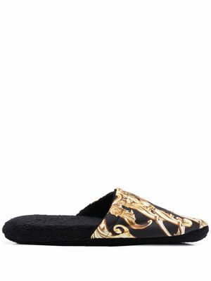 Philipp Plein chaussons à imprimé baroque - Noir