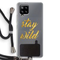 Stay wild: Samsung Galaxy A42 5G Transparant Hoesje met koord