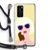 Ice cream: Huawei P40 Transparant Hoesje met koord