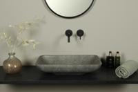 Beton Waschbecken, dunkel Beton rechteck 56,5*37*12 cm BET-506dc