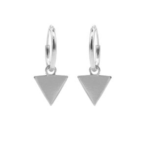 Karma Oorringen Hoops Triangle Zilver