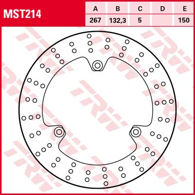 TRW Remschijf, remschijven voor de moto, MST214