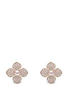 Yoko London boucles d'oreilles en or rose 18ct pavées de diamants