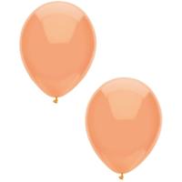 Feest ballonnen - metallic perzik oranje - 50x stuks - 30 cm - verjaardag versiering