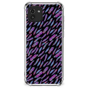 Samsung Galaxy A03 Doorzichtige Silicone Hoesje Feathers Color