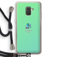 Win98: Samsung Galaxy A8 (2018) Transparant Hoesje met koord