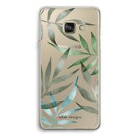 Tropical watercolor leaves: Samsung Galaxy A3 (2016) Transparant Hoesje