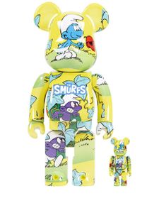 MEDICOM TOY x The Smurfs (The Purple Smurfs) BE@RBRICK 100% and 400% figurine - Jaune