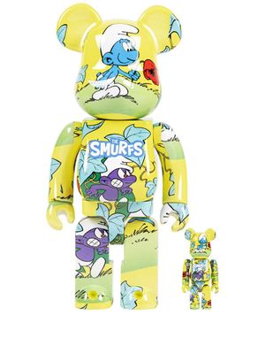 MEDICOM TOY x The Smurfs (The Purple Smurfs) BE@RBRICK 100% and 400% figurine - Jaune
