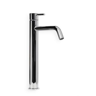 Wastafelkraan Blue Label Brondby | Opbouw | Mengkraan | Hoog model | 1-hendel | Rond | Chroom