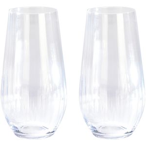 2x Longdrink sapglazen/waterglazen 58 cl/580 ml van kristalglas
