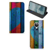 Nokia G10 | G20 Book Wallet Case Wood Heart - Cadeau voor je Vriend