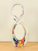 Glassculptuur Infinity Yellow, 39 cm