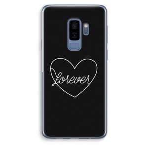 Forever heart black: Samsung Galaxy S9 Plus Transparant Hoesje