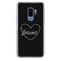 Forever heart black: Samsung Galaxy S9 Plus Transparant Hoesje