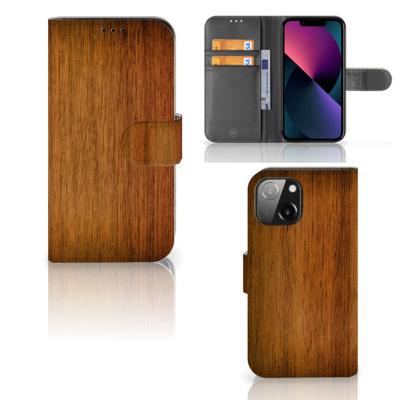 iPhone 13 Mini | Book Style Case | Donker Hout