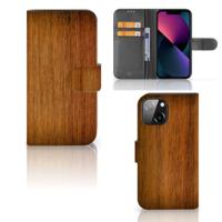 iPhone 13 Mini | Book Style Case | Donker Hout