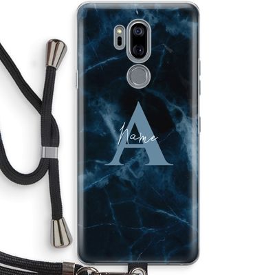 Midnight Marble: LG G7 Thinq Transparant Hoesje met koord