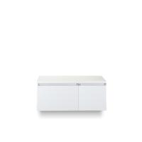 Frozen Badmeubelset 100 cm - Greeplijst in kleur - Wastafel Onderkast - met Bovenblad Wit Hoogglans