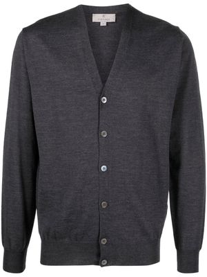 Canali cardigan en maille à boutonnière - Gris