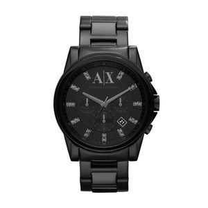 Horlogeband Armani Exchange AX2093 Staal Zwart 22mm