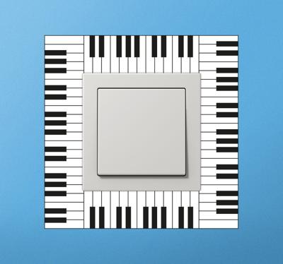 Piano Decoratiesticker Lichtschakelaar