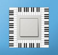 Piano Decoratiesticker Lichtschakelaar