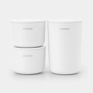 Brabantia ReNew Opbergpotjes - set van 3 - wit 281327