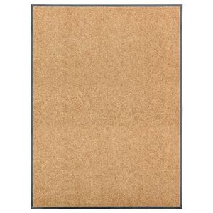 VidaXL Deurmat wasbaar 90x120 cm crème
