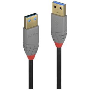 LINDY USB-kabel USB 3.2 Gen1 (USB 3.0 / USB 3.1 Gen1) USB-A stekker, USB-A stekker 0.50 m Zwart 36750