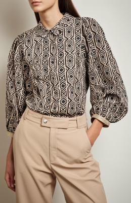 Geisha Blouse 53453-20 Blouse 999 Black Tobacco