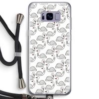 Zwanen: Samsung Galaxy S8 Plus Transparant Hoesje met koord