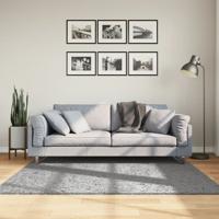 Vloerkleed PAMPLONA shaggy hoogpolig modern 160x160 cm grijs - thumbnail